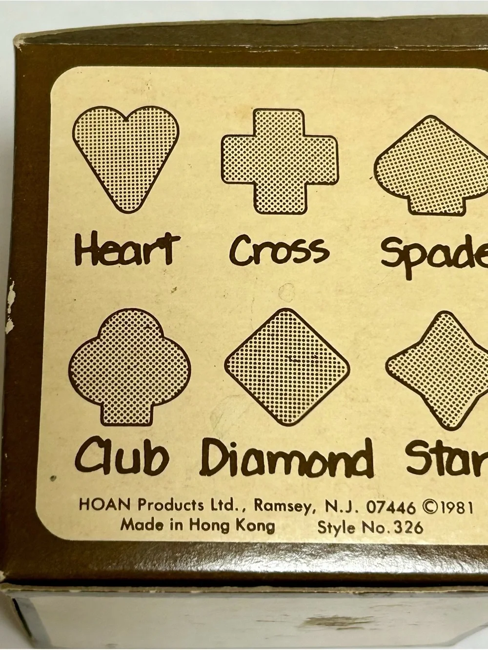 HOAN 6 Sided Cookie Cutter Vintage Hong Kong